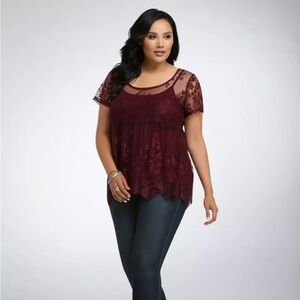 Torrid size 1 lace babydoll top